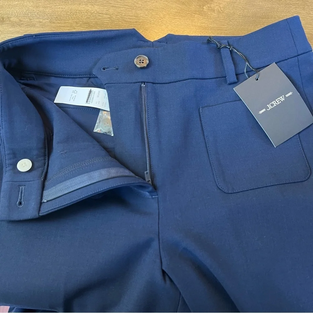 J. Crew Carolina Pants in Four Season Stretch in Navy Size 4 Tall